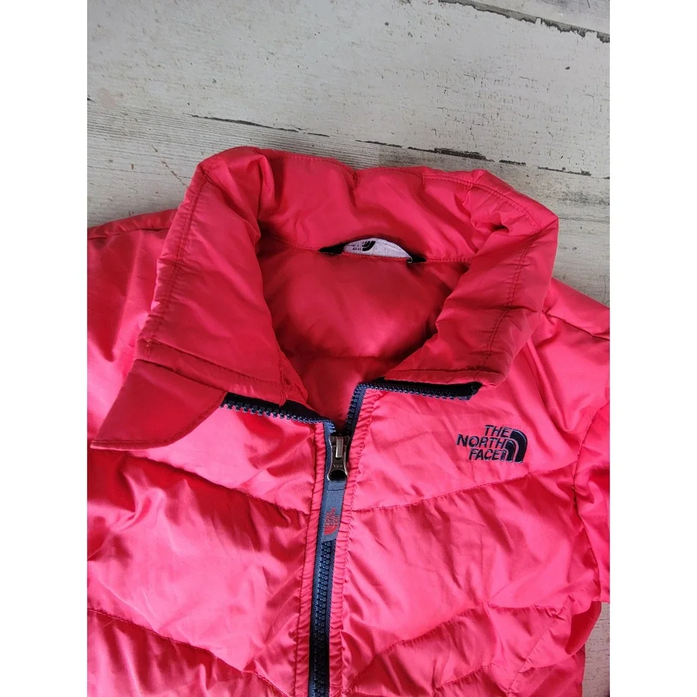 North face 550 medium plush pink zip up youth medium jacket puffer winter